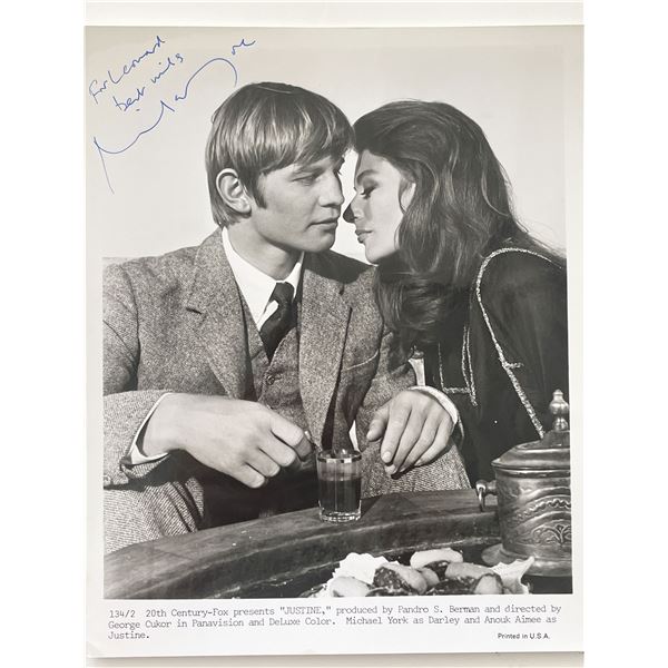 Justine Michael York signed movie photo