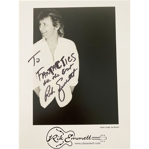 Triumph Rik Emmett signed photo