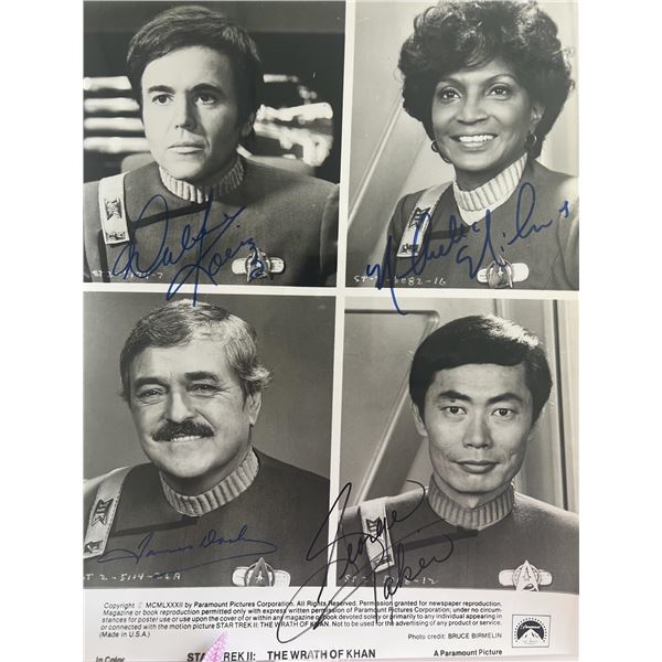 Star Trek Wrath Of Khan cast signed photo