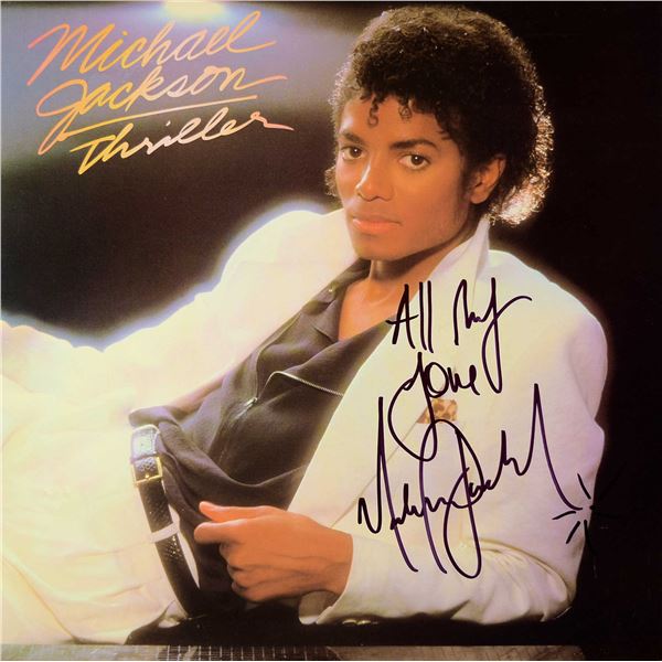 Michael Jackson signed Thriller album