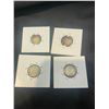 Image 2 : 4 old canada .10c silver