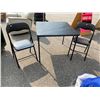 Image 1 : Folding table ant 2 folding chairs
