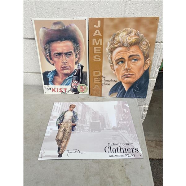 James Dean tin signs (3)