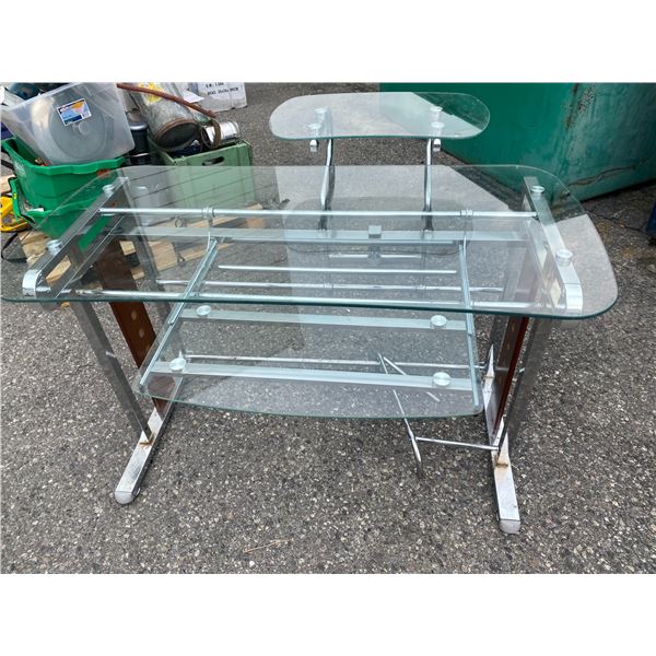 Glass top desk