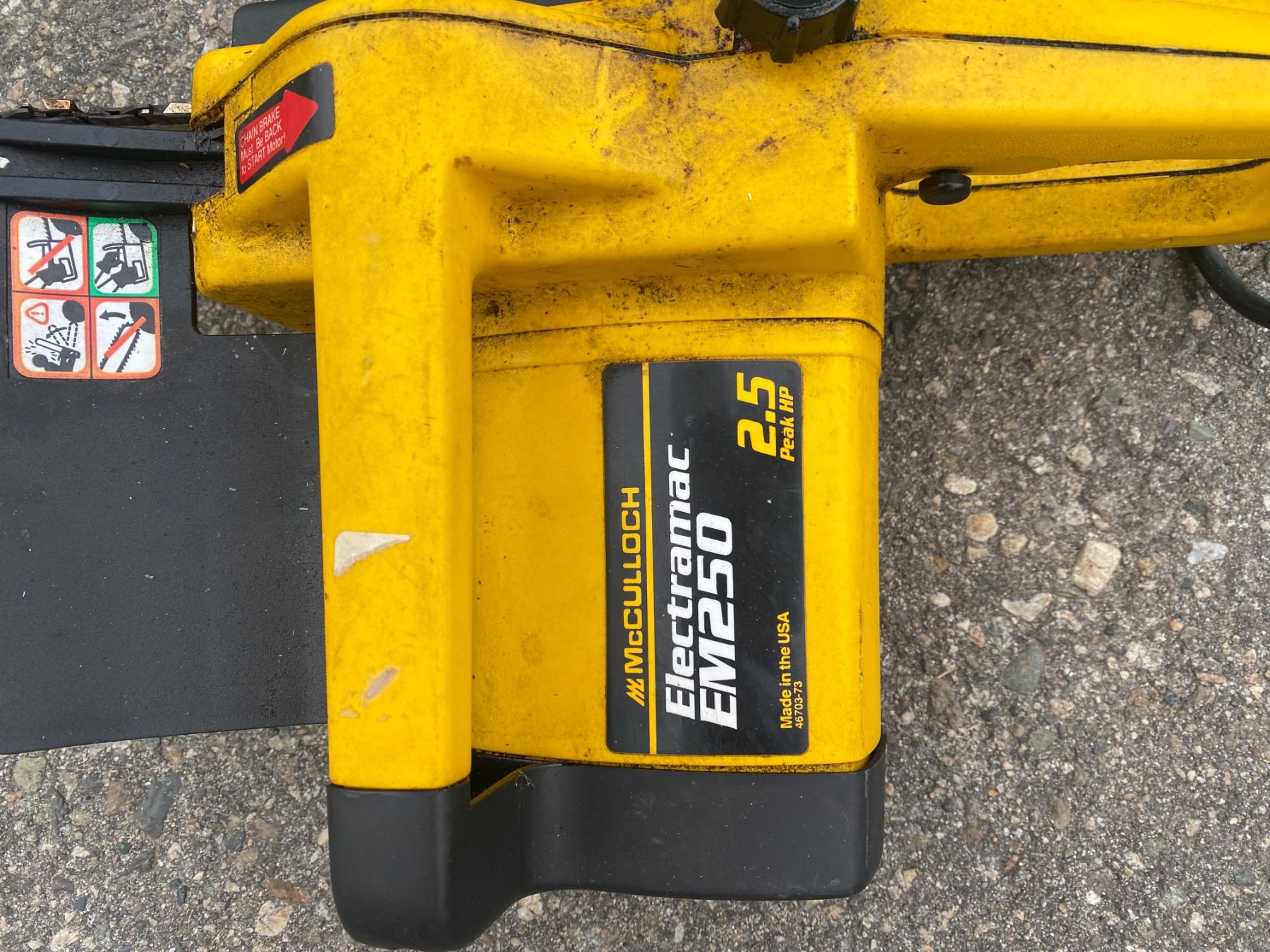 McCulloch electromatic em250 electric chainsaw