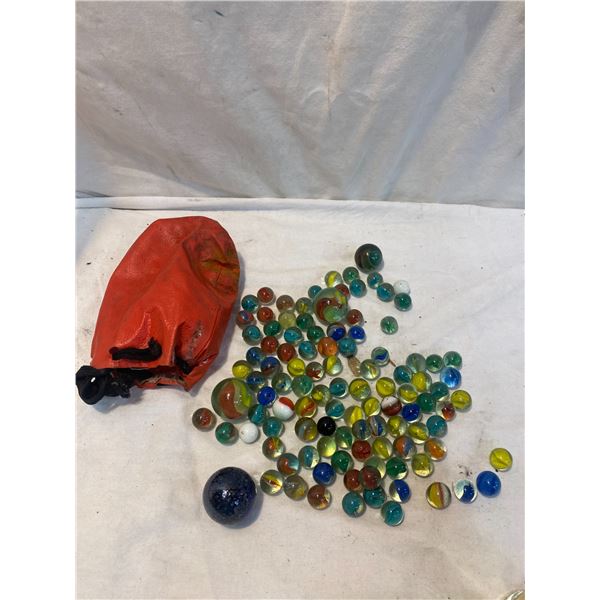 Marble bag and marbles