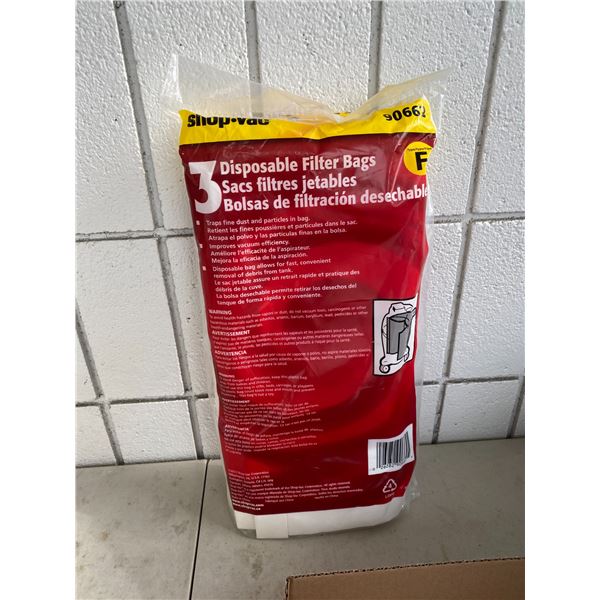 Shop vacuum bags new