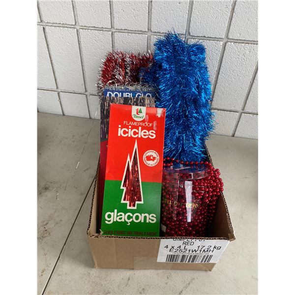 Tinsel and decor