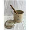 Image 10 : Medalta Crock with Lid and Masher