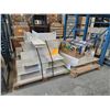 Image 1 : 2 PALLETS OF WHITE ASSORTED WOOD EXHIBITER DISPLAYS