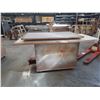 Image 1 : MOBILE WOOD WORK TABLE 76"W X 43"D X 35"H