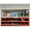 Image 2 : 3 SHELVES OF ASSORTED HARDWARE INCLUDING 2 - 40 CUBBY HARDWARE ORGANIZERS WITH