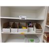 Image 2 : 6 SHELVES OF ASSORTED HARDWARE INCLUDING DRILL BITS, PAD LOCKS, SCREWS, BOX CUTTER BLADES AND