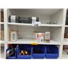 Image 2 : 9 SHELVES OF ASSORTED HAND TOOLS INCLUDING SCREW DRIVERS, HAMMERS, ALLEN KEYS, HEX KEYS, AND CHALK