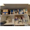 Image 2 : 12 SHELVES OF ASSORTED JANITORIAL SUPPLIES, CLEANERS, DISPOSABLE PLATES, GLASS PLATES, CUPS, COFFEE