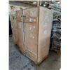 Image 2 : WOODEN 48"W X 25"D X 69"H PALLET STYLE TECHNICIANS TOOL CRATE WITH ASSORTED ELECTRICAL ITEMS