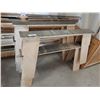 Image 2 : 9 WOODEN CARPET TOP SAW HORSES