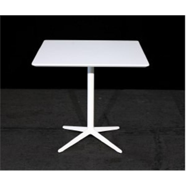 SKID 222 - PLANK WHITE SITTING HEIGHT TABLE