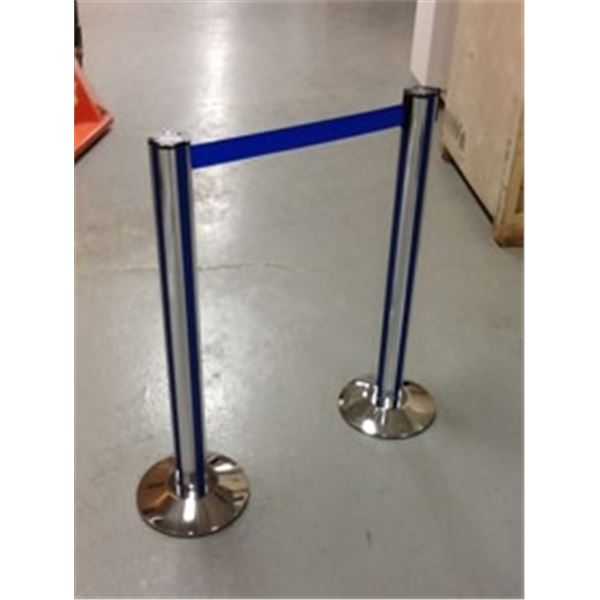 SKID-74 - BELT STANCHIONS, (SILVER, BLUE),SKID-