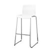 Image 1 : SKID- 218 -STANCHIONS, BLACK WITH RED OR BLACK VELVET ROPE 57 (10) - GLENN STOOL, WHITE