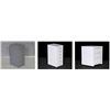 Image 8 : SKID 59 - LEM, BLACK LEATHER SEAT, SKID 60 - WHITE OTTOMAN CUBE, SKID 61 - WHITE OTTOMAN CUBE,