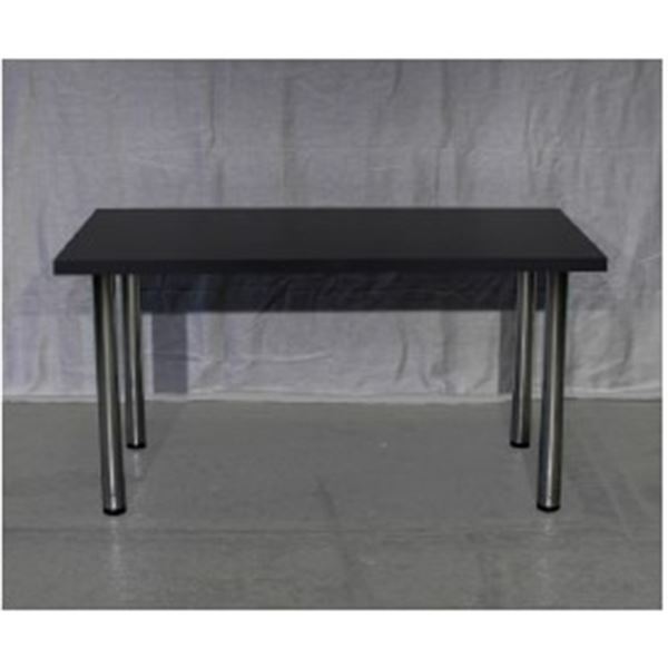 SKID 147 - BLACK MELAMINE TABLE TOPS, VARIOUS SIZES: 200 X 90 X 40: 1 PCS, 140 X 75 X 40: 1 PCS