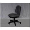 Image 3 : SKID 72 - BLACK TASK STOOL, ROUND SEAT, BLACK LEATHER, SKID 73 - GREY OFFICE CHAIR ON WHEELS, GREY