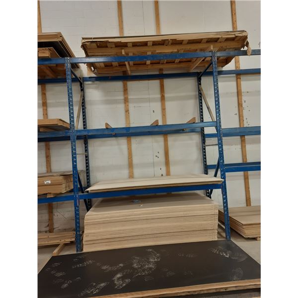 PALLET OF 8' X 4' PLYWOOD  1/2  SHEETS & 2 PALLETS OF ASSORTED WOOD