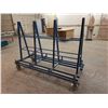 Image 2 : BLUE 78"W X 32"D X 60"H MOBILE A-FRAME INDUSTRIAL TRANSPORT RACK