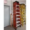 Image 2 : RED 8' WERNER FIBERGLASS STEP LADDER & 2 ORANGE 8' ALLRIGHT STEP LADDERS