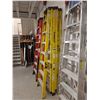 Image 2 : 3 YELLOW FEATHERLITE 8' FIBERGLASS STEP LADDERS