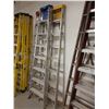 Image 2 : 3 ASSORTED BRAND 8' ALUMINUM STEP LADDERS