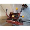 Image 2 : RED METAL MOBILE HEAVY DUTY BANDING CART WITH METAL BANDING TOOLING & BOX OF ASSORTED BANDING TOOLS