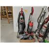 Image 2 : SANITAIRE & DIRT DEVIL ELECTRIC UPRIGHT VACUUMS WITH BOX OF ASSORTED VACUUM HEADS