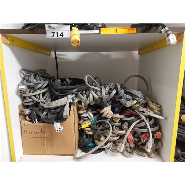 SHELF OF ASSORTED INDUSTRIAL EXTENSION CORDS