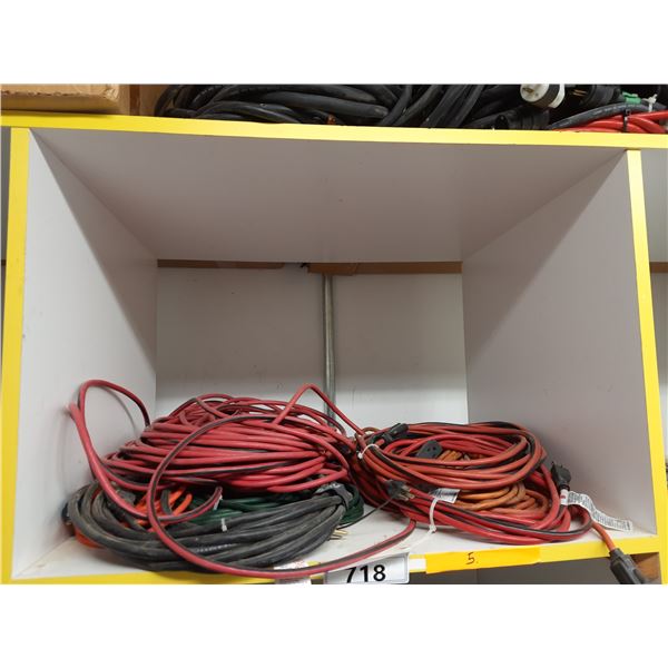 SHELF OF ASSORTED INDUSTRIAL EXTENSION CORDS