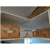 Image 2 : 4 SHELVES OF ASSORTED LIGHTING, HANGERS, & WASTE BASKETS