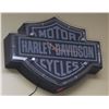 Image 1 : HARLEY DAVIDSON LIGHT UP WALL CLOCK *UNTESTED* PLUG IN & BATTERY OPERATED