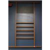 Image 1 : WOODEN 6 SLOT/ 5 SHELF BILLIARD WALL RACK-DK BROWN 48.5" X 34"