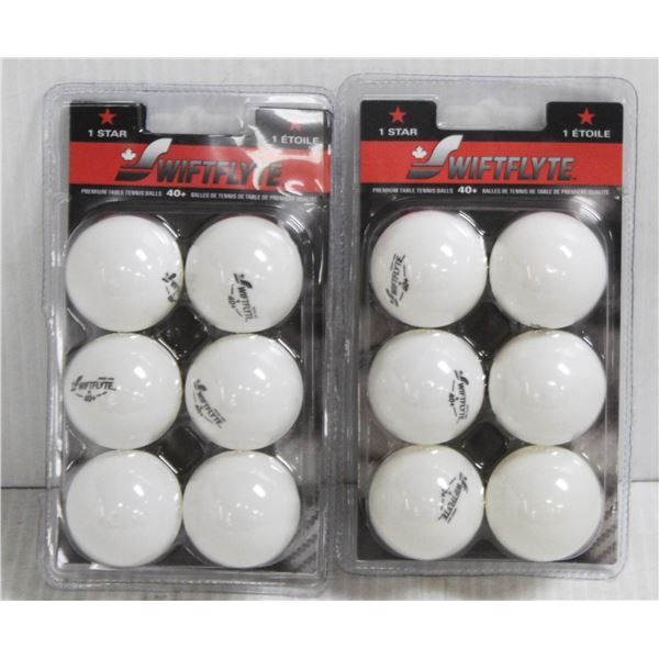 LOT OF 2- 6PK SWIFTFLYTE PING PONG BALLS