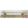 Image 1 : WALL MOUNTED POOL CUE RACK- GOLD TONE- 2 PCS