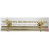 Image 1 : WALL MOUNTED POOL CUE RACK- GOLD TONE- 2 PCS