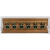 Image 1 : OAK- 2PC 6 SLOT PRESSURE FIT POOL CUE WALL RACK
