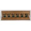 Image 1 : OAK- 2PC 6 SLOT PRESSURE FIT POOL CUE WALL RACK