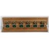 Image 1 : OAK- 2PC 6 SLOT PRESSURE FIT POOL CUE WALL RACK