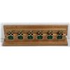 Image 1 : OAK- 2PC 6 SLOT PRESSURE FIT POOL CUE WALL RACK