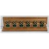 Image 1 : OAK- 2PC 6 SLOT PRESSURE FIT POOL CUE WALL RACK