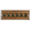 Image 1 : OAK- 2PC 6 SLOT PRESSURE FIT POOL CUE WALL RACK