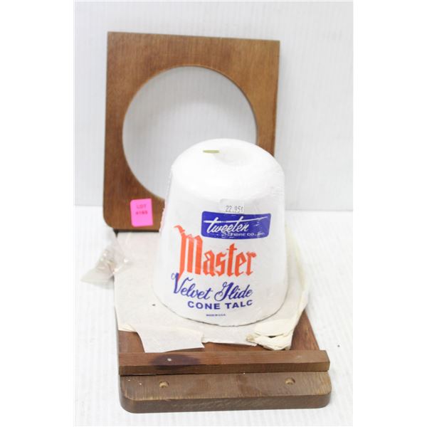 MASTER VELVET GLIDE CONE TALC W/ WOODEN HOLDER