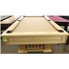 Image 3 : SHOWROOM OLHAUSEN MONTEREY 7FT MAPLE BILLIARDS TABLE W/ CAMEL CLOTH TOP & NATURAL MAPLE WOODEN FINIS